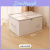 Cotton Linen Foldable Clothes Storage Box With Lid For Bedroom Organization