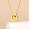 2025 Trendy Women's Lucky Cat Eye Necklace with Crushed Ice Beads and Clavicle Chain
