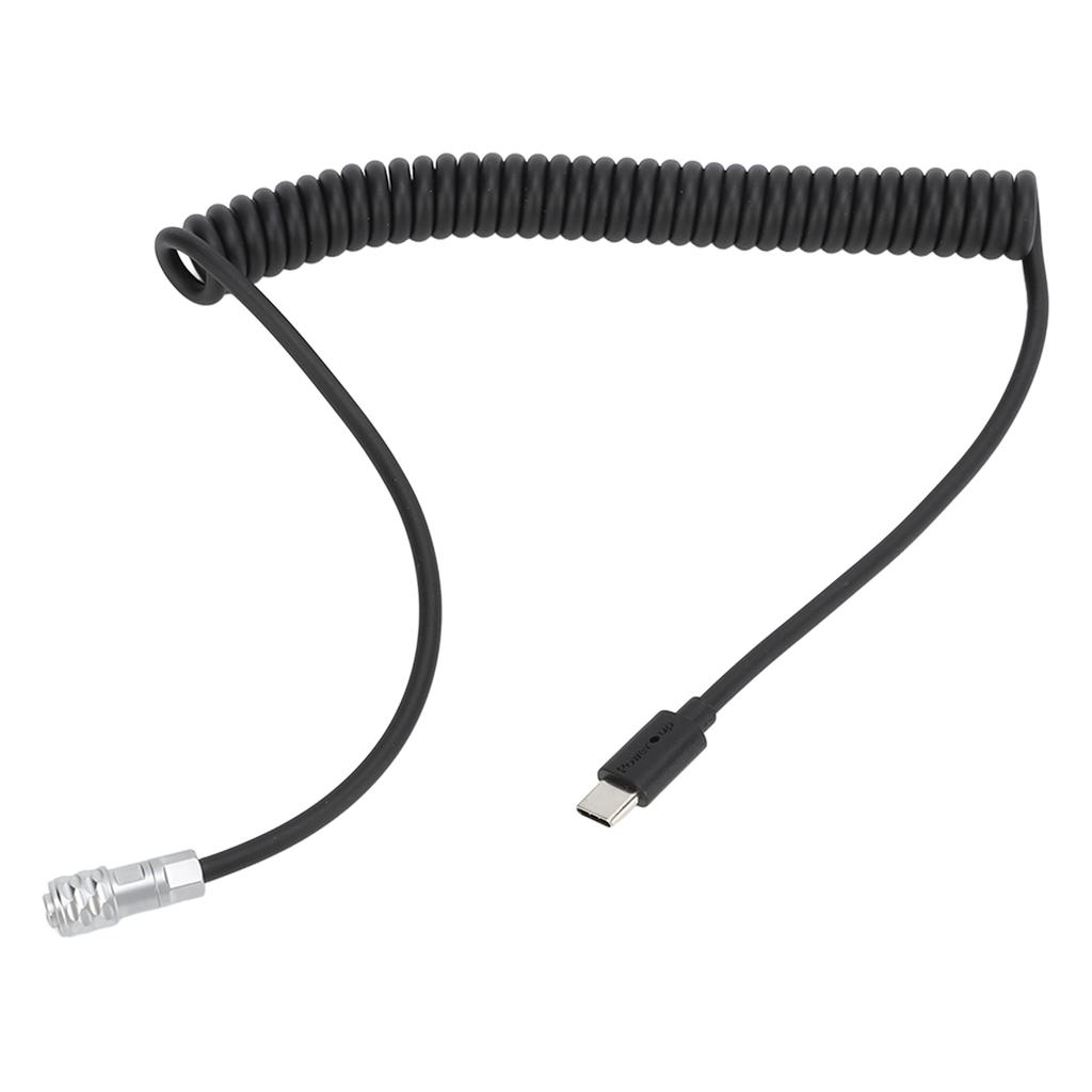 Type C Coiled Cable Professional USB C To BMPCC4K BMPCC6K Trigger Coiled Power Cable with Indicator