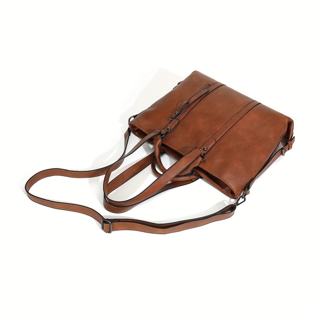 Neue Modische Einfache Große Kapazität Tragetasche Multifunktionale Lässige Retro Damenhandtasche Tragbare Designer-Umhängetasche