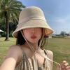 New Fisherman's Hat Face Covering Japanese Sweet Straw Hat Water Bucket Hat UV Resistant Breathable Women's Sunshade Hat Summer