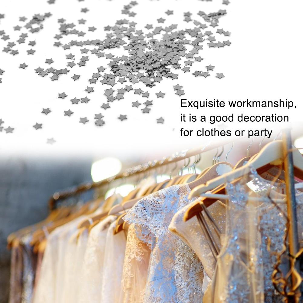 50G DIY PET No Hole Star Shape Sequins Birthday Party Clothes Supplies Accessories(Silver)