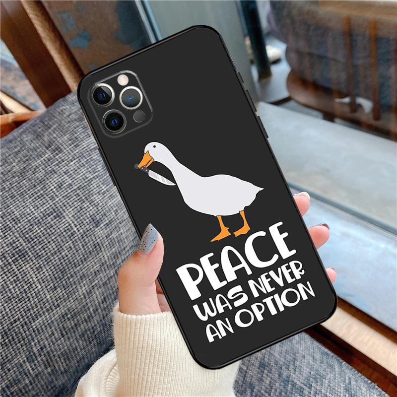 Cartoon Cute Goose Game Phone Case For iPhone 16 15 13 12 11 14 Pro Max 12 13 mini XR 15 16 Plus 16e Cover Shell