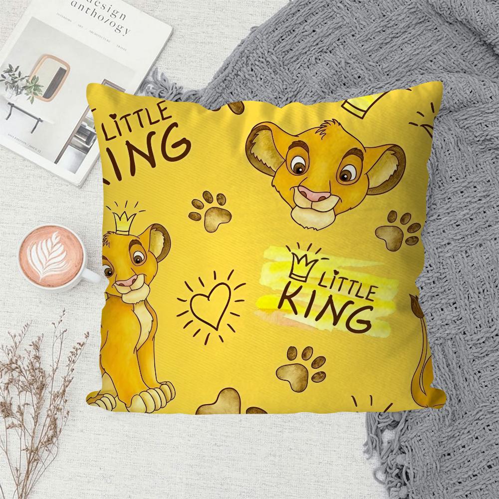 1PC Cartoon Simba lion king Pillow Case Sofa Decorative Home Double-sided Printing Short Plush Cute Cushion Cover