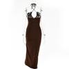 Spring Sexy High Slit Halter Neck Dress - European & American Style