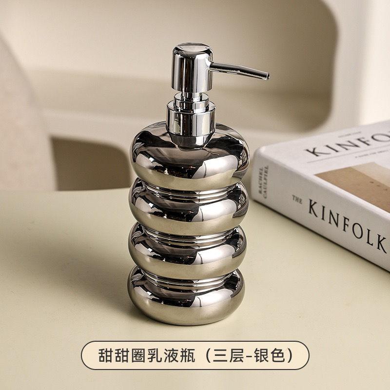 Keramik Handdesinfektionsmittelflasche Haushalt Shampoo Kosmetikwasser Sammelflasche Zuhause Hotel Seifenspender Badezimmerzubehör