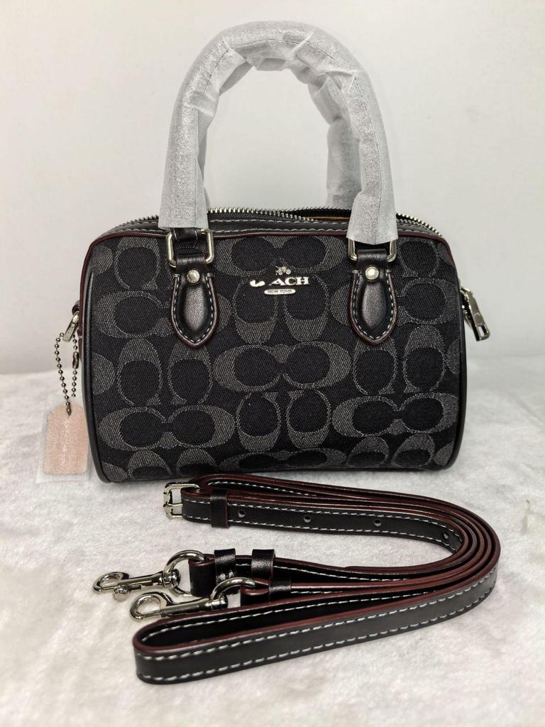 Koujia Women's Genuine Leather Mini Boston Tote Crossbody Handbag