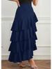 Europäisch-Amerikanischer Frühling/Sommer High-Waist Unregelmäßiger Midi Maxi Rock