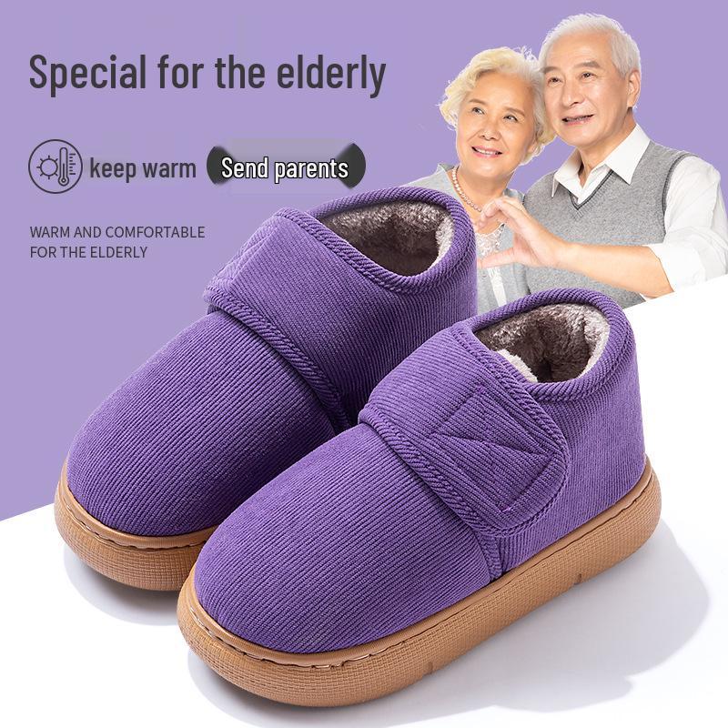 2025 New Windproof Non-Slip Winter Slippers for Men & Women: Warm Indoor/Outdoor Cotton Shoes