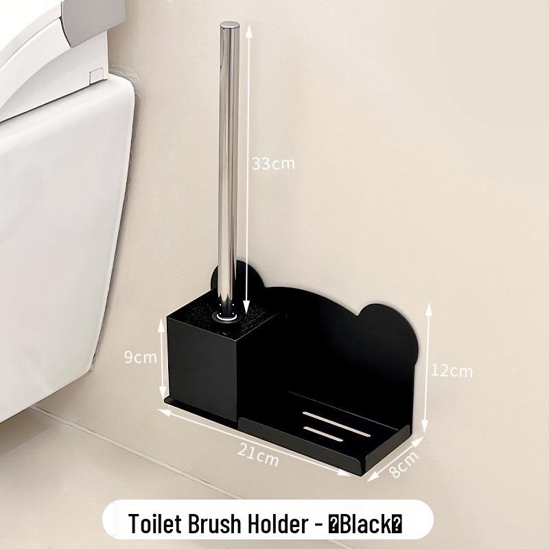 

Wall-Mounted Toilet Brush Set with Holder - Long Handle for No Dead Corner Cleaning
