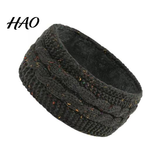 Warm Ear Protection for Winter Headbands Women, Thickened Knitted Warmers, Cold Warmer Headband Weather Fleece Lined Hairband Outdoor Running