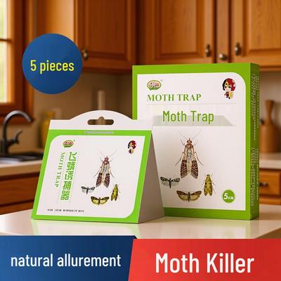 Home Moth Traps for Flour Moths, Clothes Moths, Fruit Flies, and Small Flying Insects - Insecticide-Free and Sticky