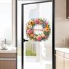 Welcome Wreath Static Cling Window Sticker Self-Adhesive Removable Bedroom Living Room Balcony Glass Door Home Decor Art