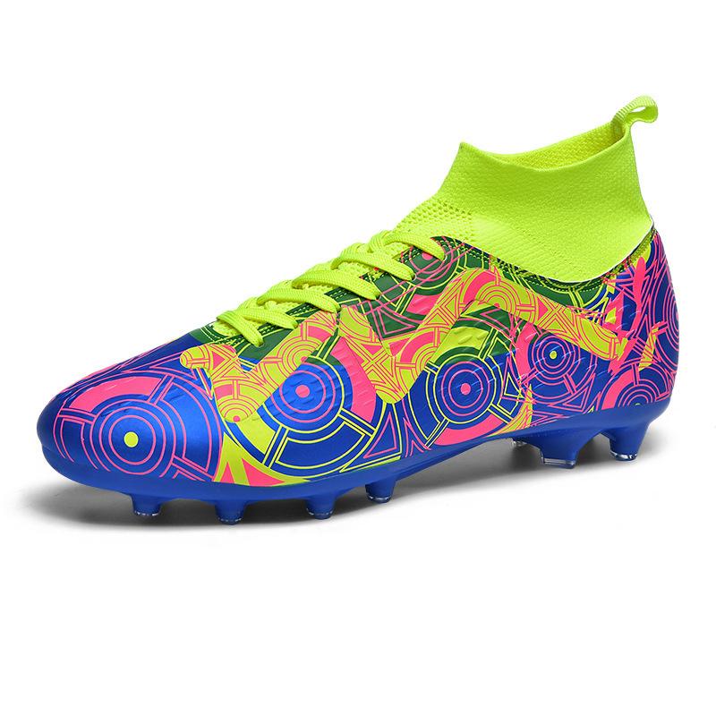 Foreign trade new high-top football shoes AG long nail football shoes TF broken nail training shoes football men