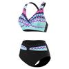 Women Sexy Bikini Set Two Pieces Swimsuit Fashion Push Up Floral Printed Split Swimsuit Bikini Suit Female Beach Halter Swimwear
