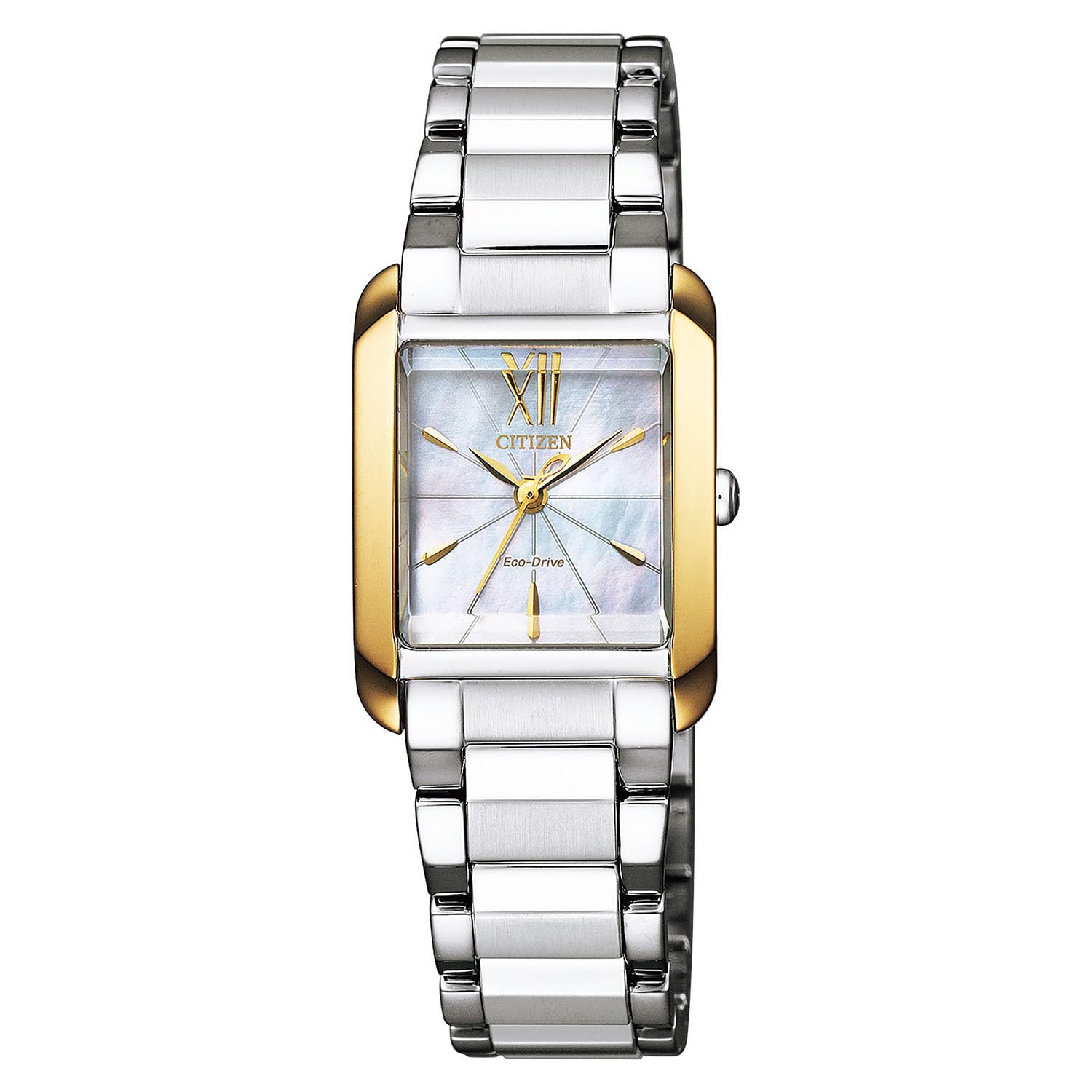 

Citizen L Square Case Watch Silver Eco-Drive EW5558-81D Women s