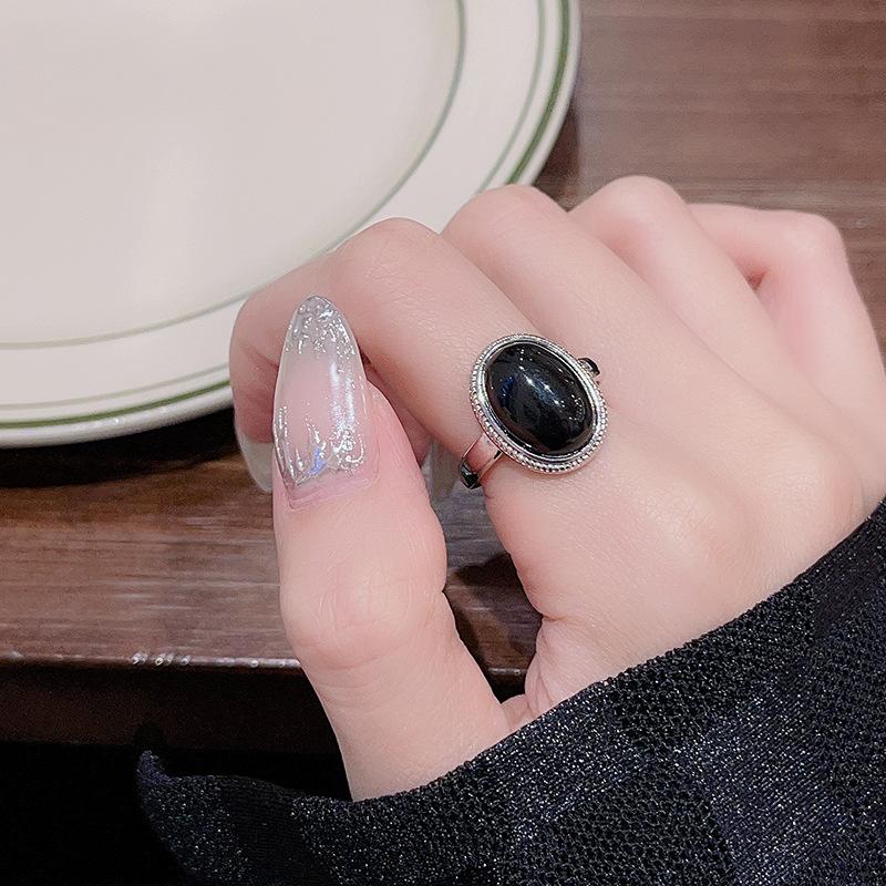 Law Of Darkness Ring Super Cool Dark Cold Wind Premium Niche Design French Personality Ring Adjustable opening