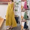Plus Size Loose Casual Mid-Length Solid Color Dress for Spring/Summer