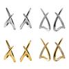 Elegant Crosses Design Studs Earrings Jewelry For Women With Gold or Silver Plated Finish And Hypoallergenic Comfort