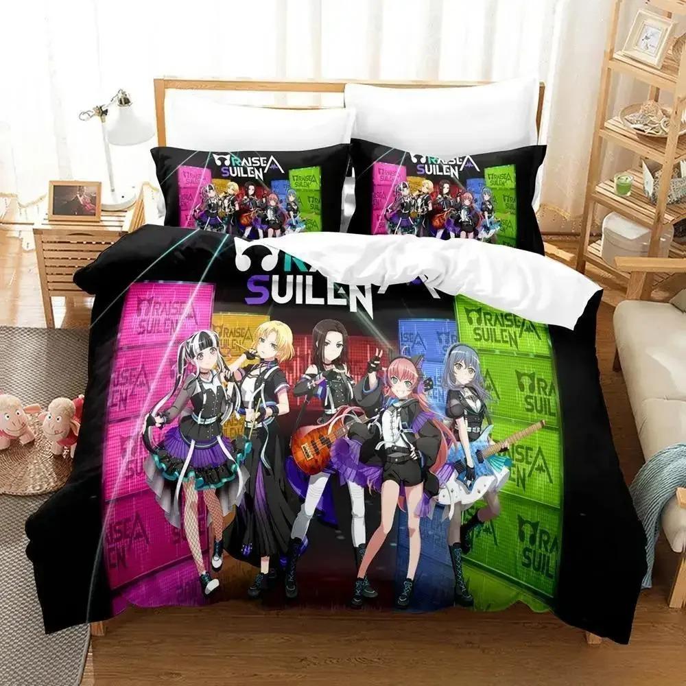 RAISE A SUILEN Bedding Set Cartoon Anime three-piece set Adult Kid Bedroom Duvet cover Sets 3D Print Kawaii Girls lit complet
