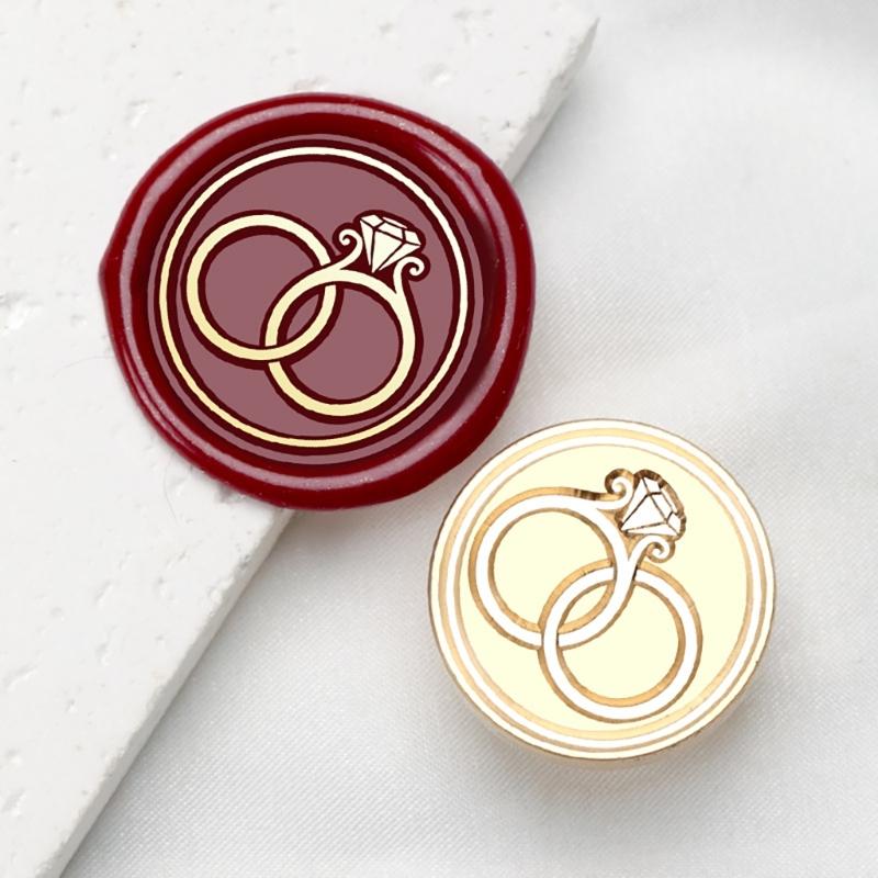 10Pcs Embossed Seal Stamp Head Scrapbooking Stamp Head for Appreciation Card Invitations Envelope Embellishment