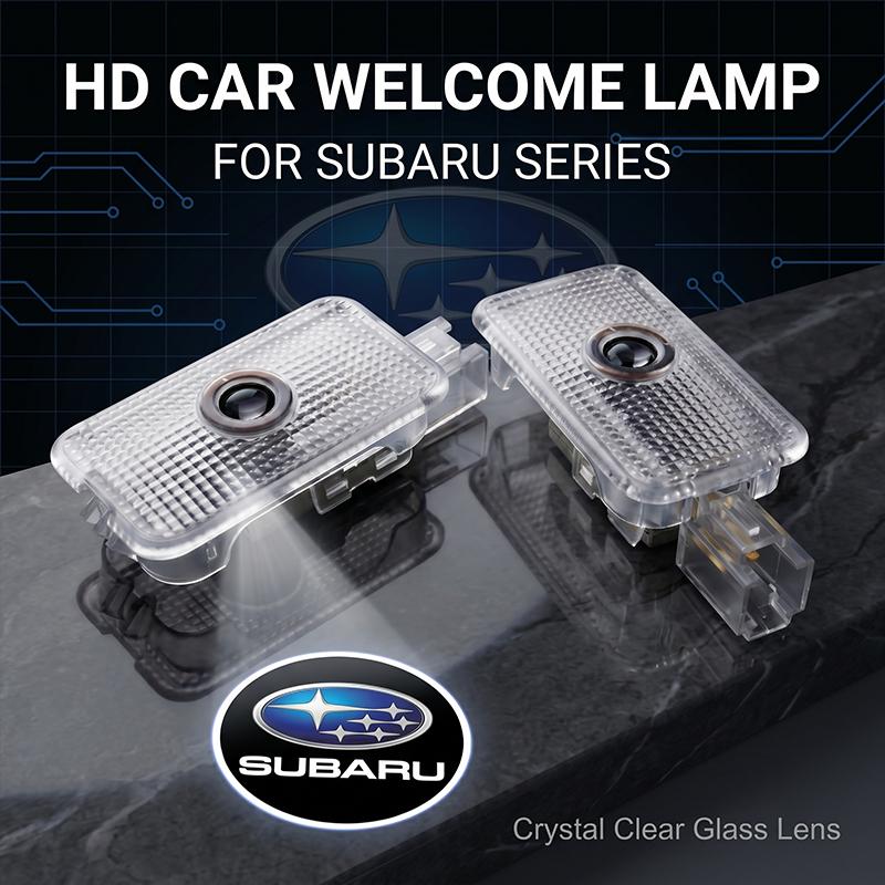 2pcs HD Led Welcome Light Car Door Projector Lamps Car Accessories For Subaru Forester SG5 SH SJ Impreza XV Legacy Outback WRX STI GC8 Tribeca