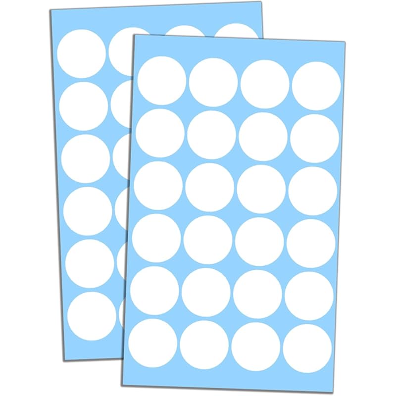 True-Ally 2000 Piece White Color 1 Inch/25Mm Round Dot Sticker Self Adhesive Labels Writable Surface For Kids Activity,