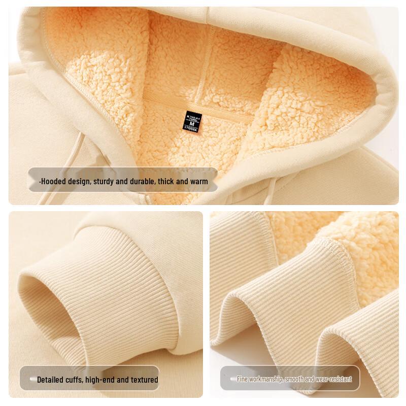 Baleno Men's Plush Lamb Fleece Lined Hooded Jacket