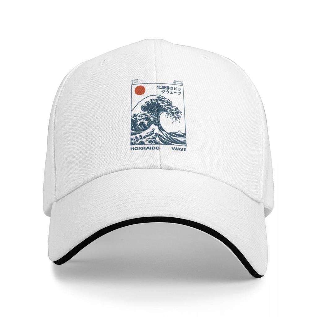 Baseball Caps Japanese Style Hokkaido Wave Vintage Graphic Female Male Sport Summer Caps