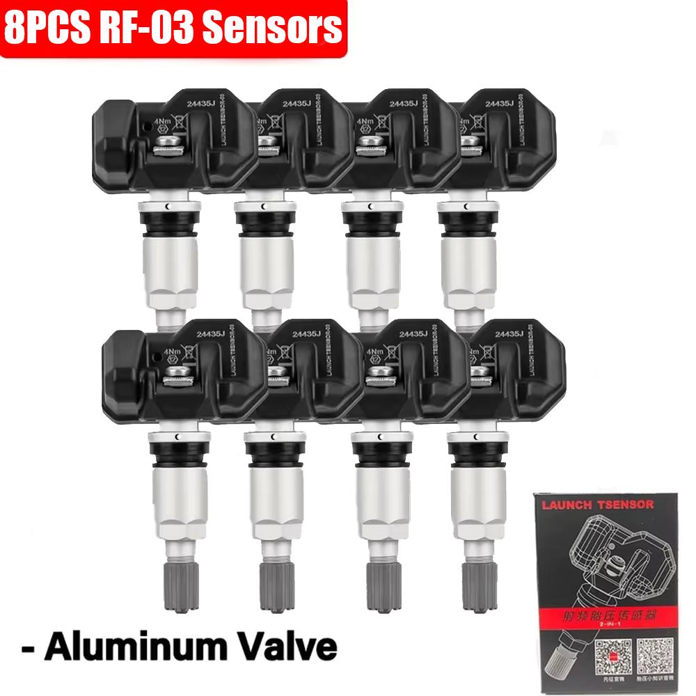 2026 Launch RF03 TPMS Sensor 315/433MHz Universal Programmable Tire Pressure Sensor Compatible with 98% Car for Toyota Ford BMW