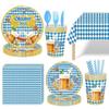 Oktoberfest Munich Beer Festival Disposable Paper Tableware Set Party Plates Cups Festival Decor