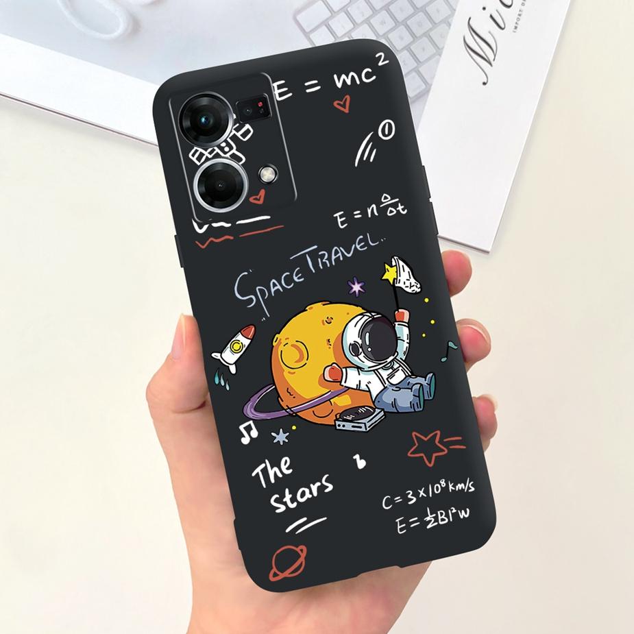 For Oppo Reno7 4G Case Oppo F21 Pro CPH2363 Stylish Candy Painted Cover Soft Silicone Phone Case For Oppo Reno 7 F21Pro 4G Shell