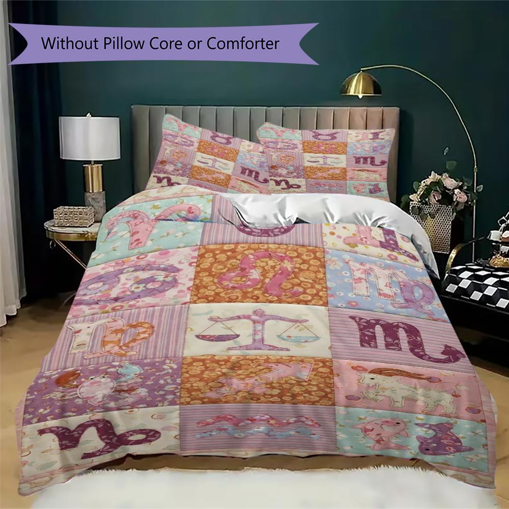 constellations Pattern Bedding uilt Set uilt Cover Pillowcase Home Decoration Birthday Gift (1 * duvet cover + 2 * pillowcase  without core)149