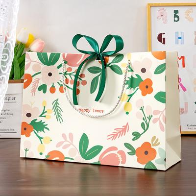 Small Fresh, Gift Bag, Handbag, Light Green, Packaging Bag, Cosmetics Bag, Gift, Ribbon
