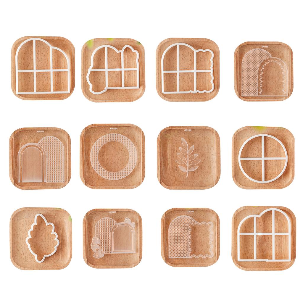 Various Styles Arch Leaf Round Plastic Mold Vegetable Fudges Candy Mold Chocolate Cookie French Dessert Cake Decorations