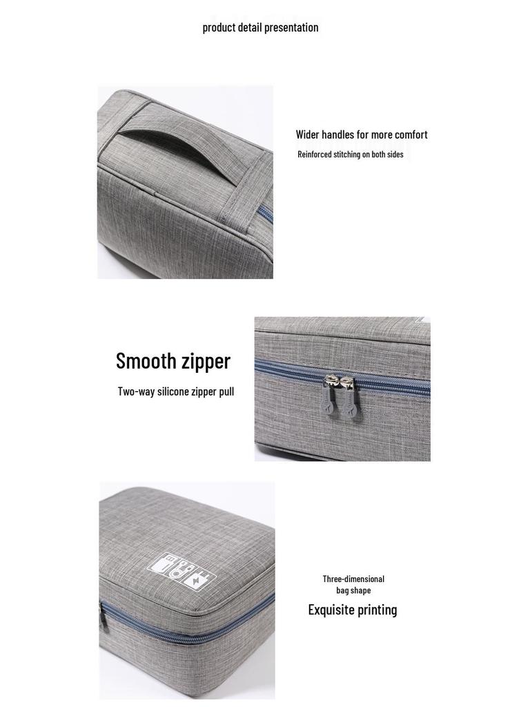 Cationic Waterproof Portable Charger & Data Cable Storage Bag