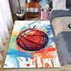 Colorful Basketball-Themed Carpet with Abstract Paint Splash Design Suitable for Use As an Anti-slip for Living Room Bedroom Sofas