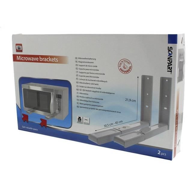 Microwave Stand - SCANPART - Universal - White - Wall Mount - Space Saving