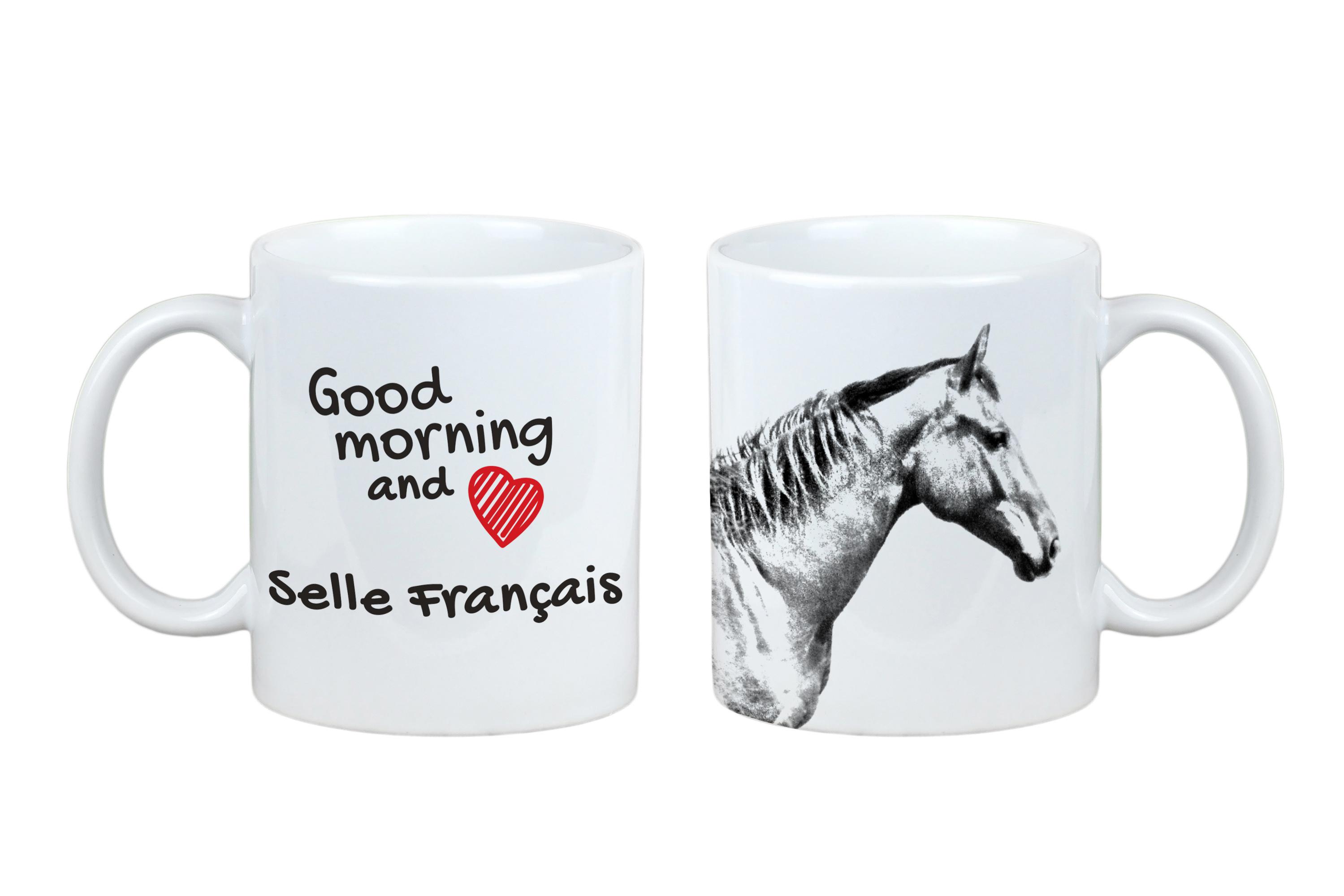 

Selle Francais - mug with a horse, personalized mug with a print, a classic gift for everyone from the Art-Dog brand білий