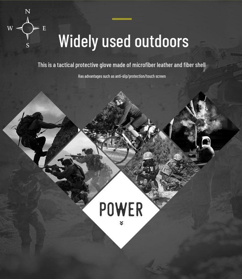 Men's Winter Tactical Gloves: Cold-Proof, Fleece-Lined, Windproof, Touchscreen-Compatible for Outdoor Motorcycle Riding.