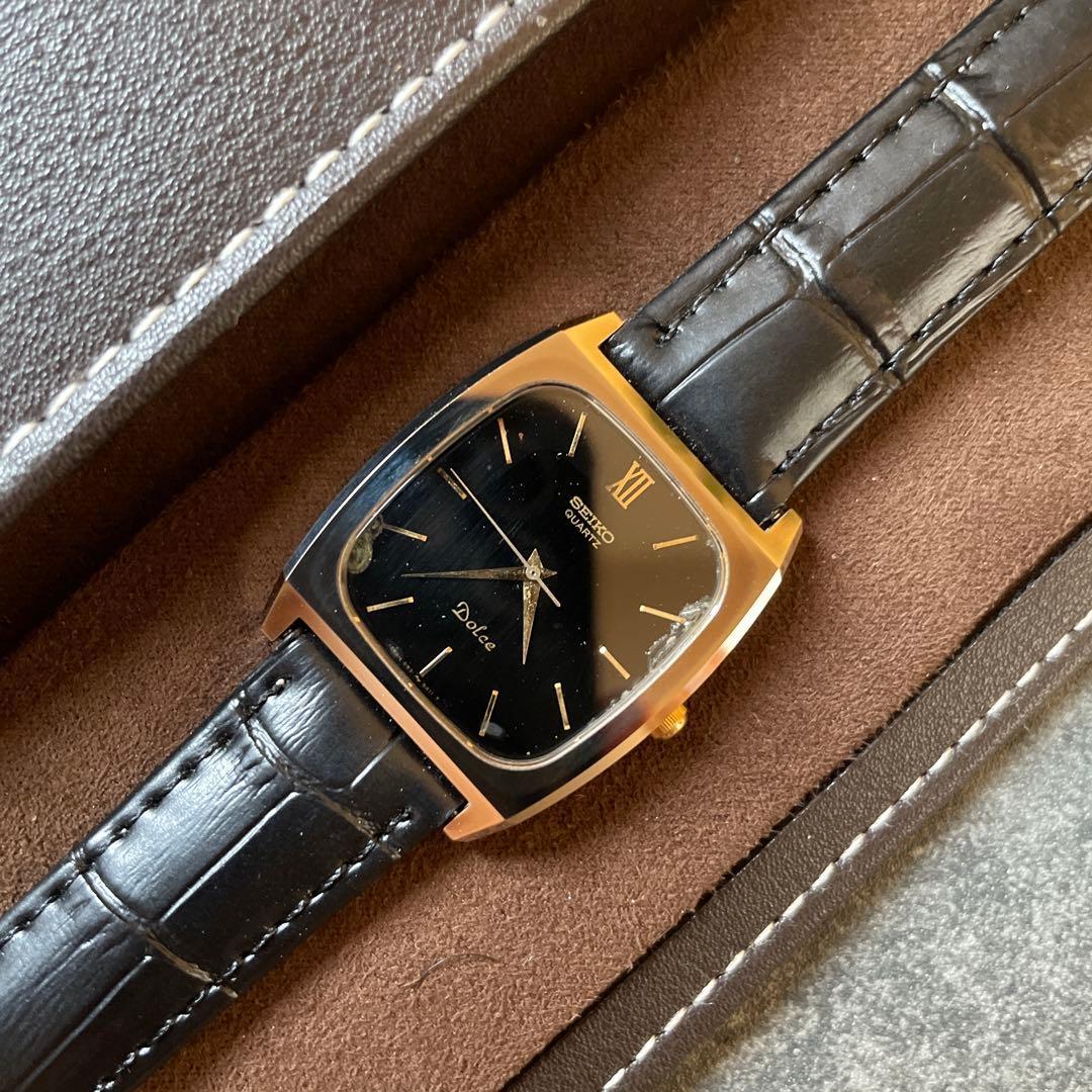 Used SEIKO Dolce Quartz Watch Black Dial