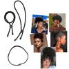 5PCS Soft Nylon Hair Elastics Stretchy Hairband for Women Natural Curly Hair Adjustable Afro Puff Hair Accessories