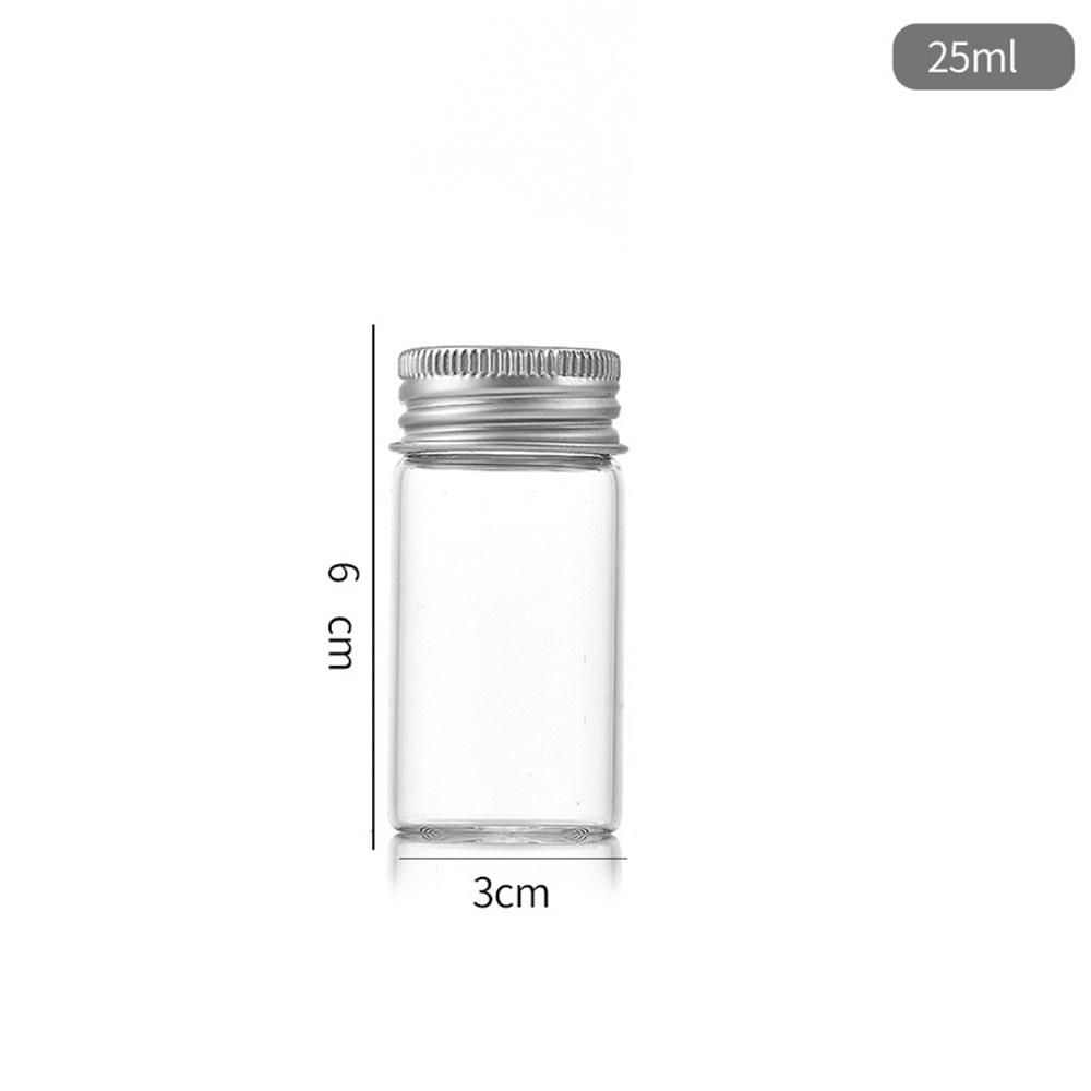 Sample Vials Transparent Glass Jars Small Bottles Clear Aluminum Lids For Samples Gifts Oils