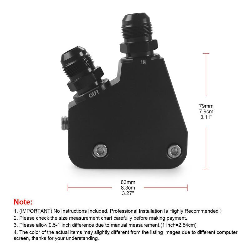 Schwarzer Ölkühlungsadapter für Corvette C5 C6 C7 LS1 LS2 LS3 LS6 LS7 für GM für CK 99-07 BK
