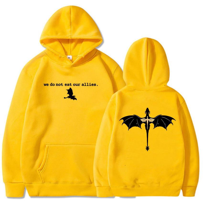 We Do Not Eat Our Allies Dragon Hoodies Onyx Storm Book Graphic Sweatshirts Roupas Femininas Long Sleeve Women Tops