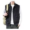 Men's Retro Denim Vest - Loose Fit, Plus Size, Sleeveless, Big Pockets, Spring/Autumn Jacket