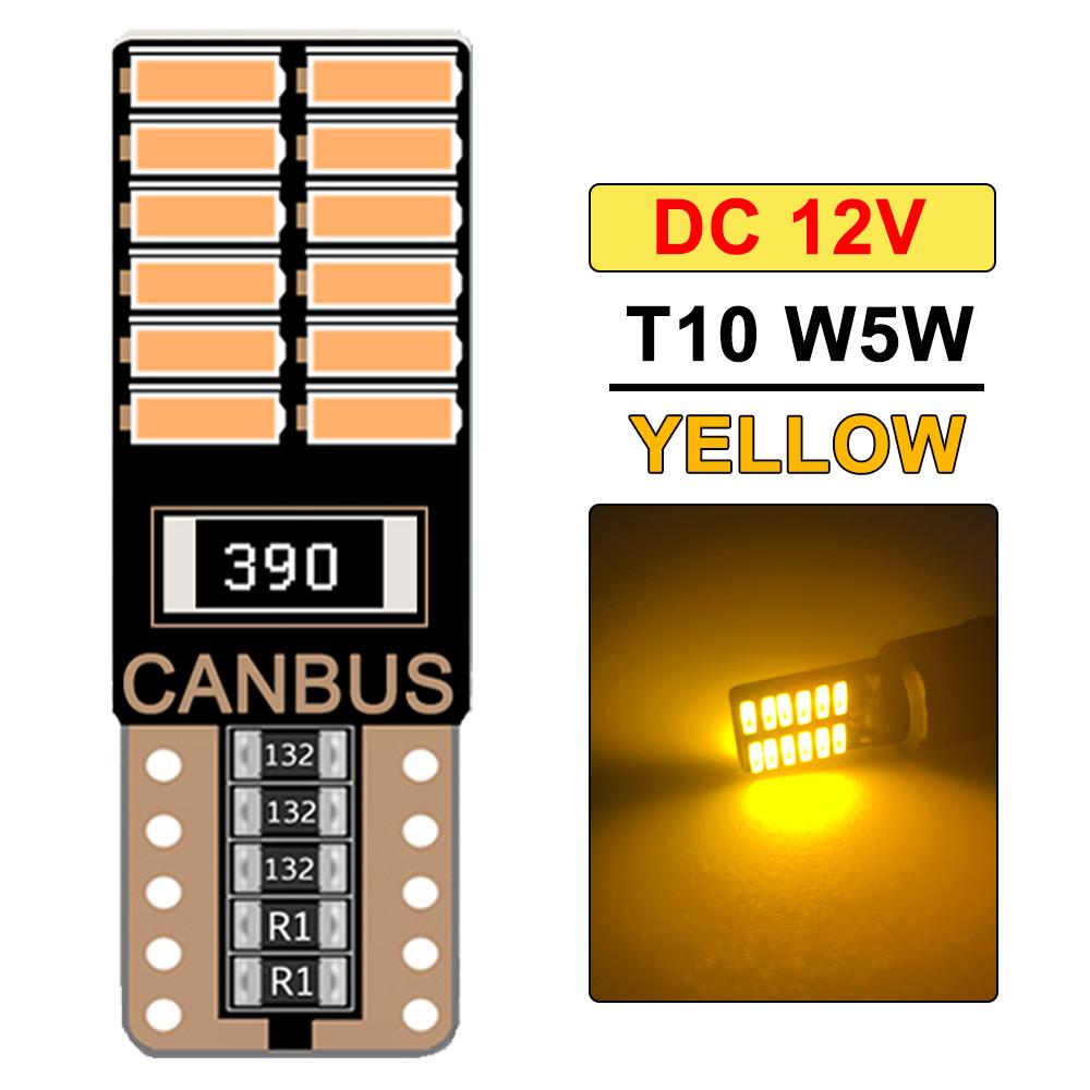 2-20 PCS T10 W5W LED Bulb Canbus 12V 24V 6500K White Super Bright Car Interior Dome Door Trunk Linse Plate Wedge Side Lights