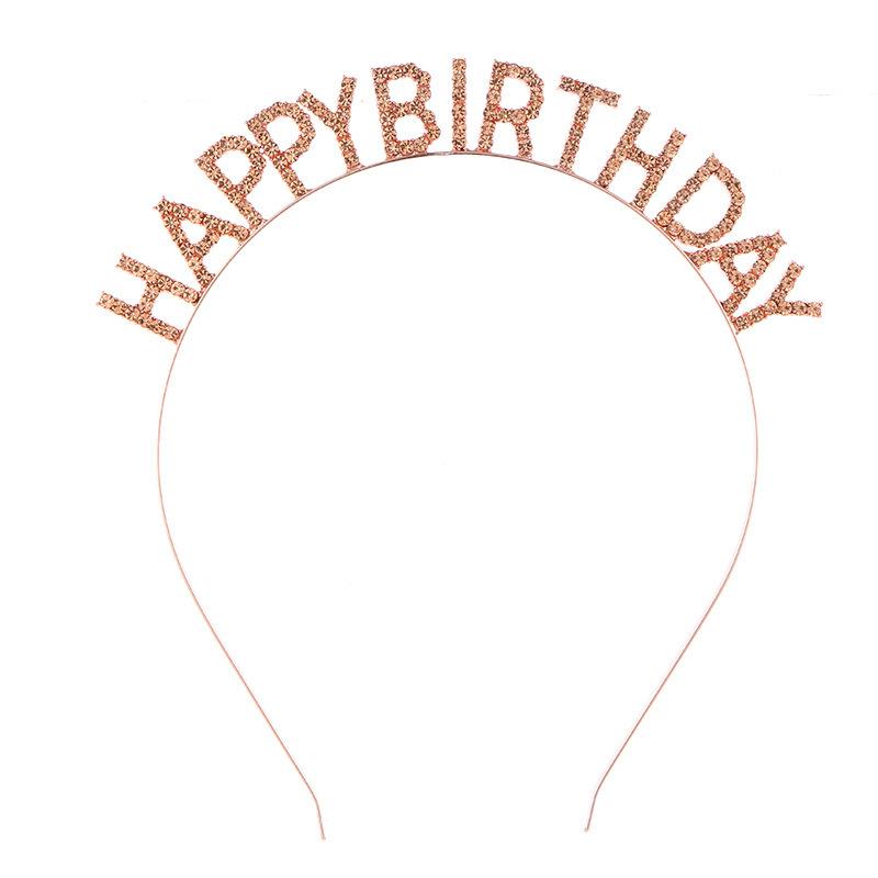 Birthday Party Headwear Headband Female Letters Happy Birthday Happy Birthday Headband Women's Headband