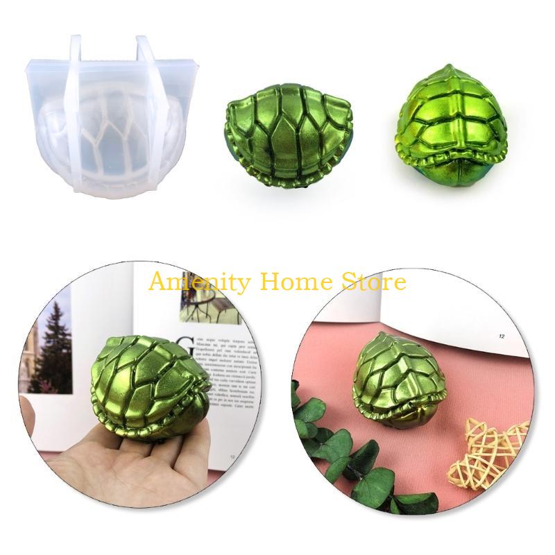 Moule Silicone Tortue 3D F26C Moules Résine Époxy DIY Bougie Ornement de Bureau Artisanat Outil de Décoration Gâteau Fondant Décoration
