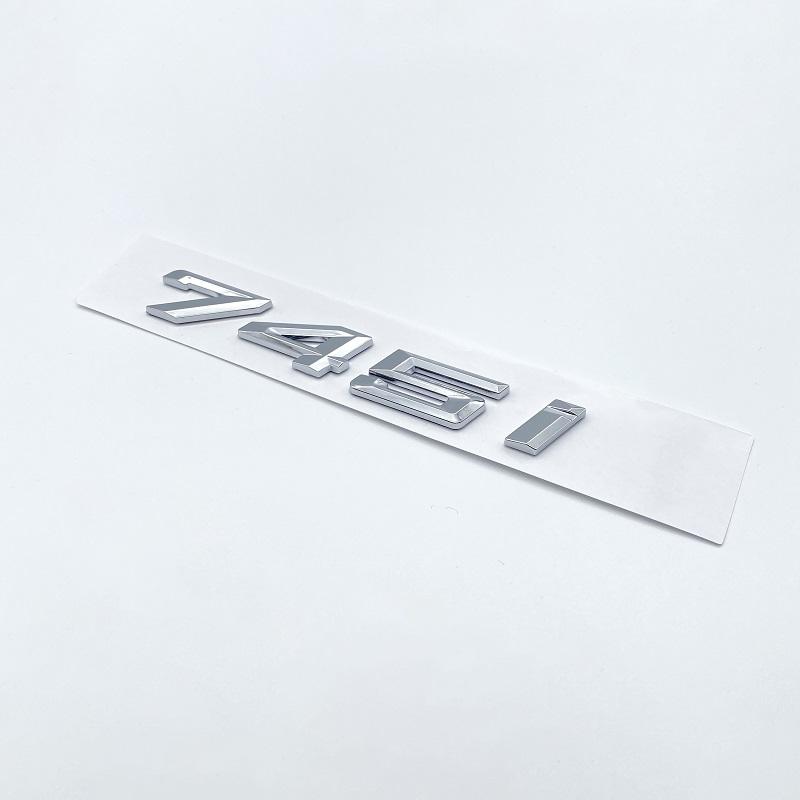 Chrom Schwarz 730i 740i 745i 750i 760i ABS Emblem für BMW 7er Reihe F03 F04 G112 Auto Heck Kofferraum Logo Aufkleber Zubehör tx2